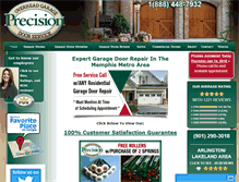 Tablet Screenshot of garagedoormemphis.com